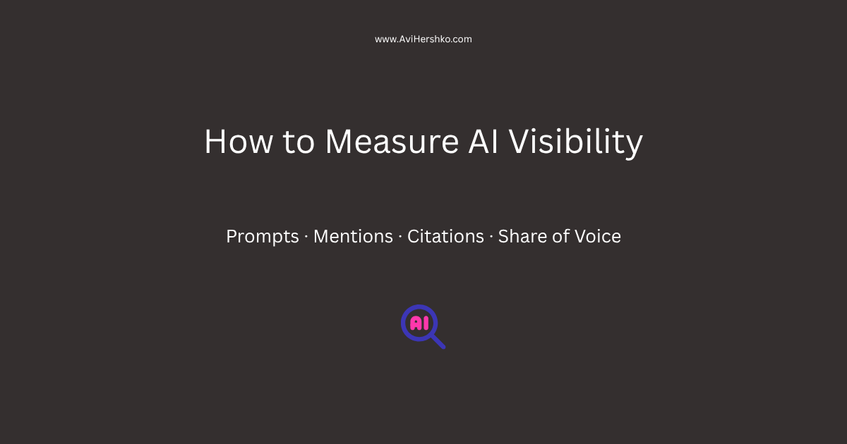 How to Measure AI Visibility